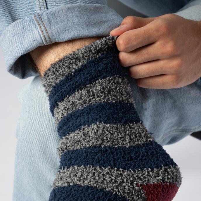 totes toasties® Mens Super Soft Cosy Socks (Triple Pack) Navy Mix Extra Image 3